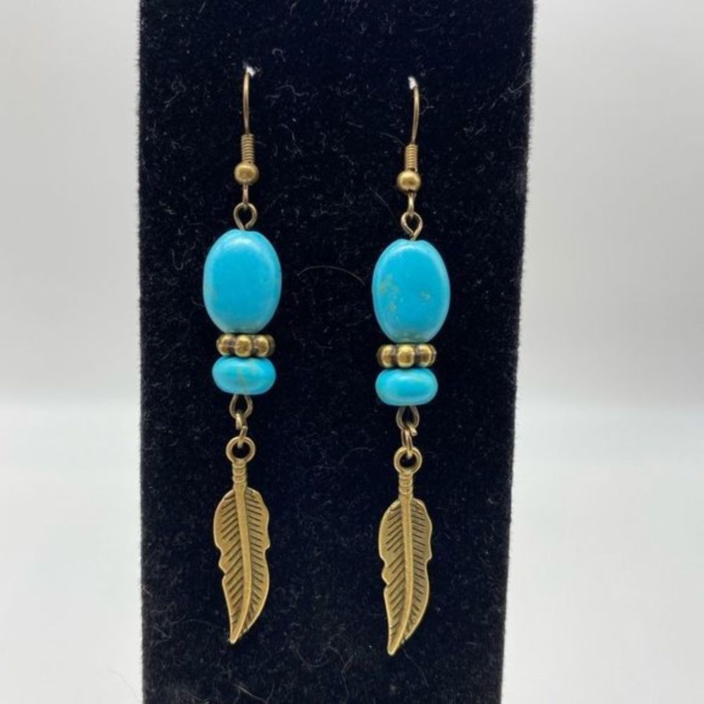 Turquesa Leaf 🍂 Earrings